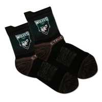 Wolves Black QTR Socks